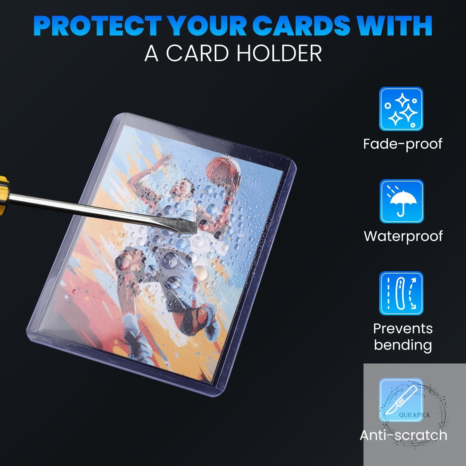 1000 Card Sleeves Top Loaders for Cards 3″ x 4″ Hard Plastic Toploaders Baseball