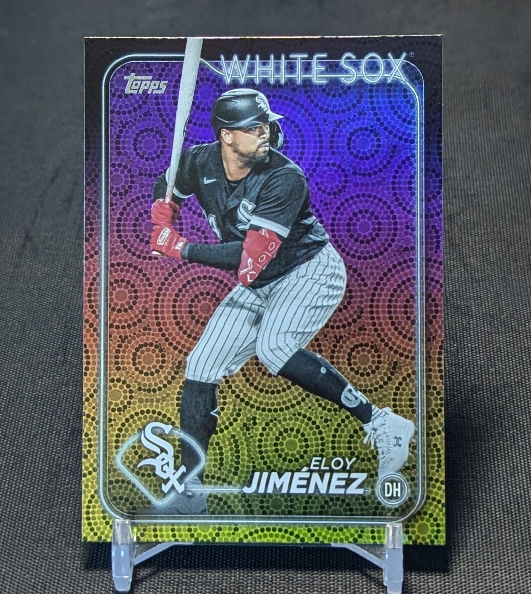 Eloy Jimenez Summer Holiday Foil 2024 Topps Series 2 Card #420 Chicago White Sox