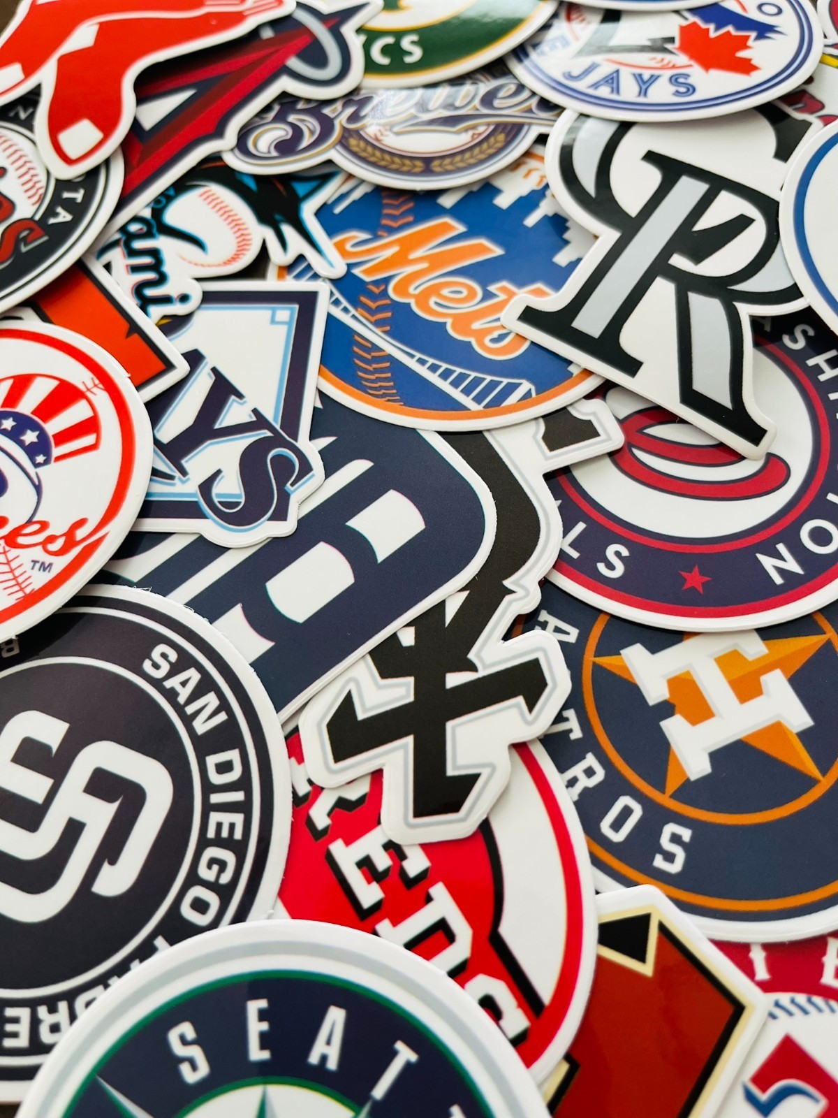 30pcs MLB Baseball Stickers – All 30 Teams Logo – Waterproof Vinyl Stickers