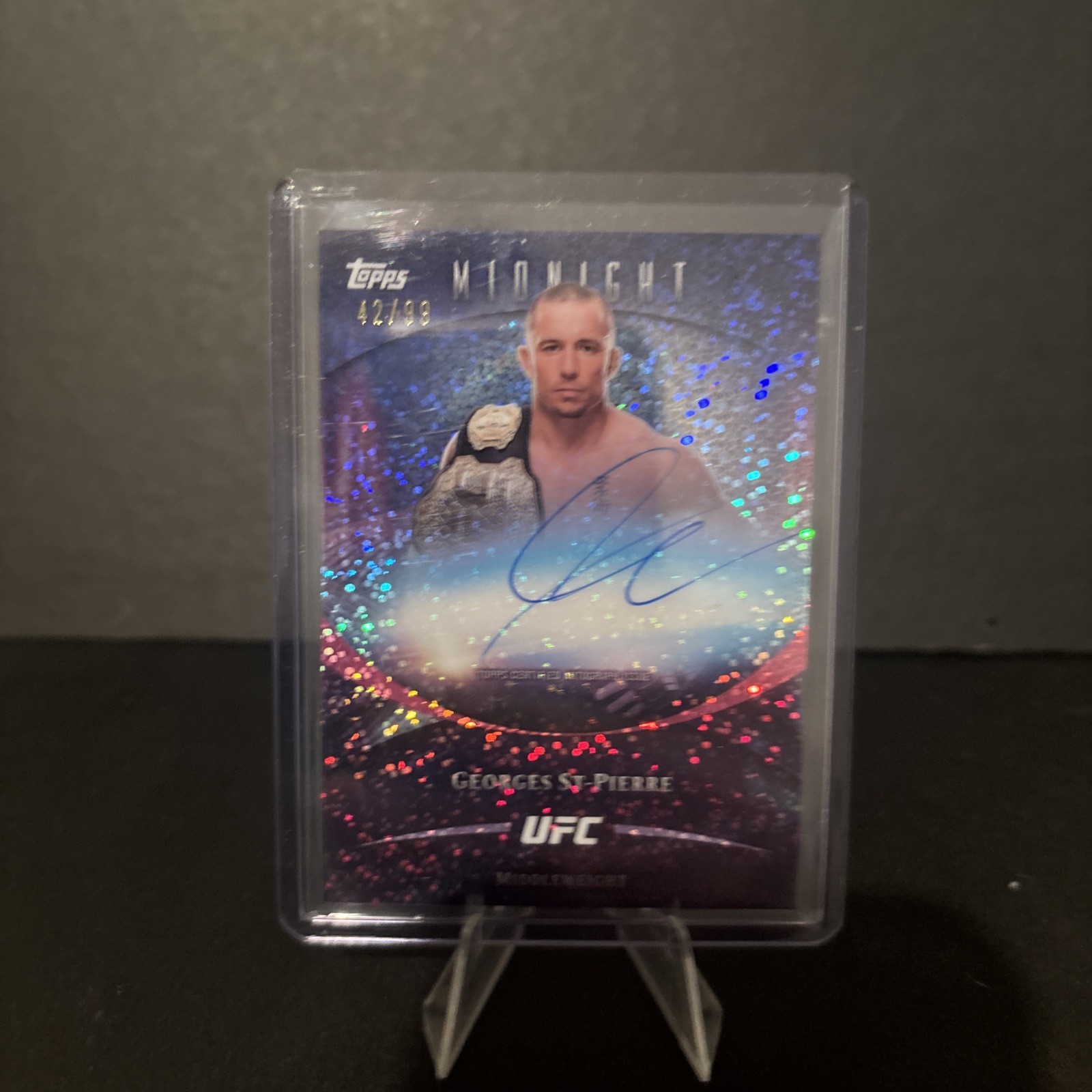 2026 Topps Midnight UFC Georges St.Pierre #BAV-GS Auto /99