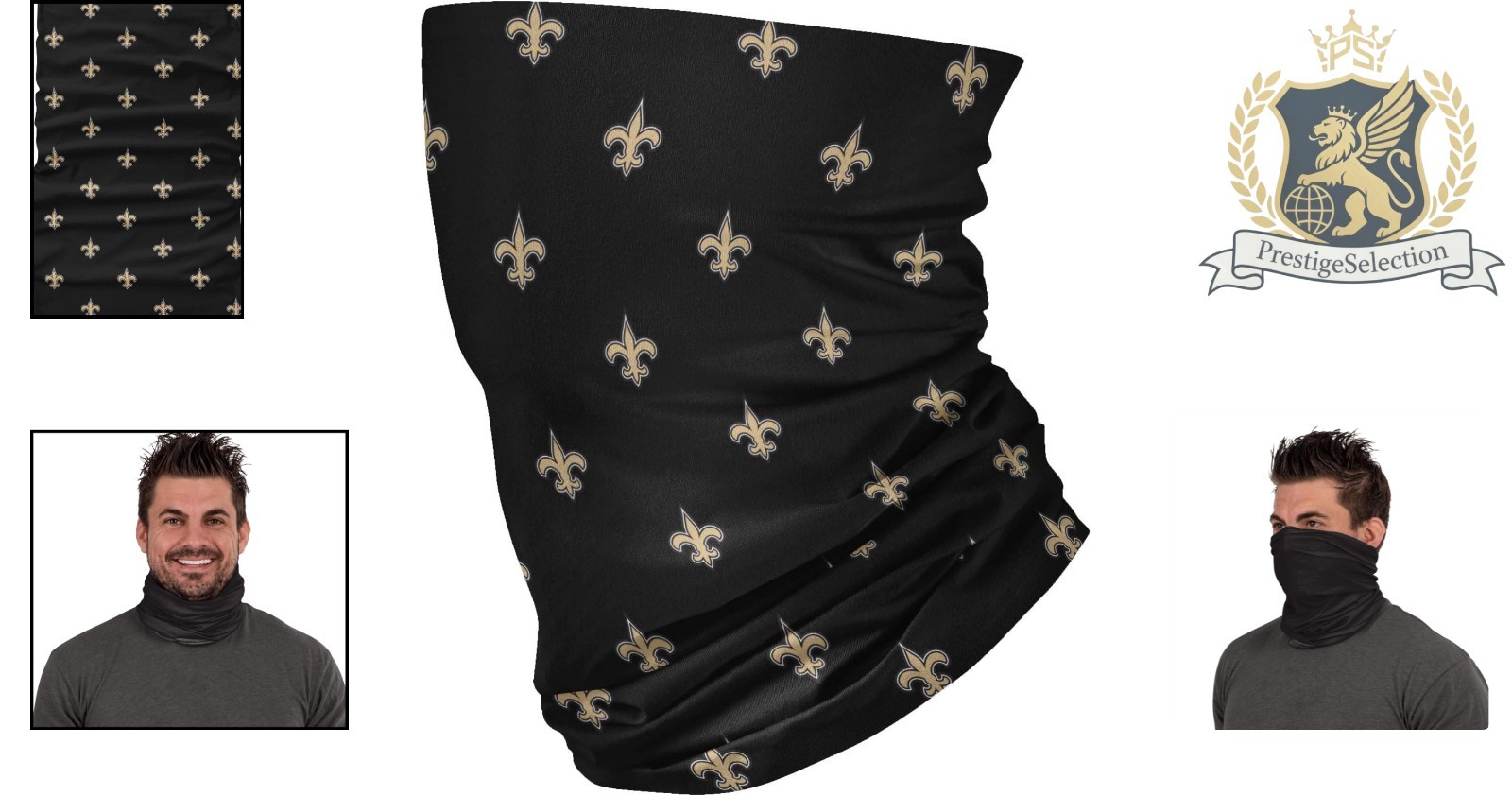 Officially Licensed New Orleans Saints Multiuse Gaiter – Stylish Fan Gear