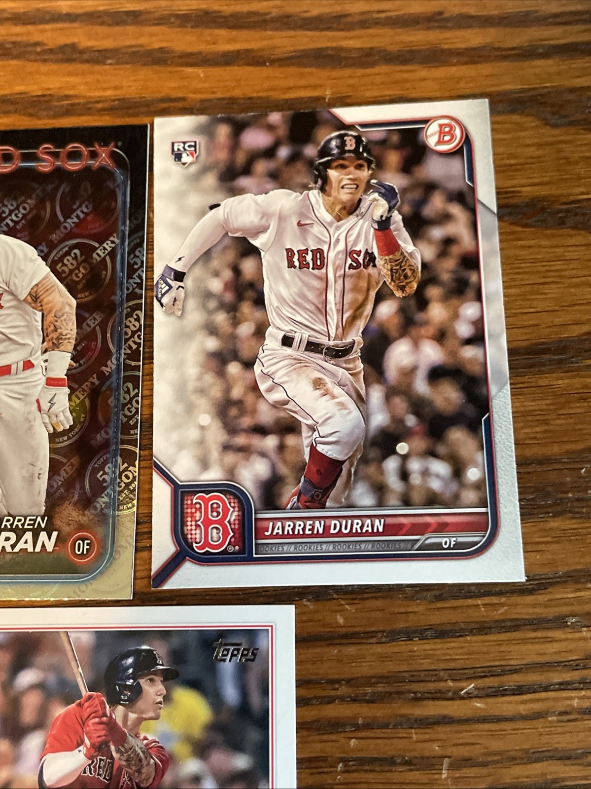 Jarren Duran 2022 & 24 Bowman, Topps, 582 Montgomery Foil 3 Lot FREE SHIPPING