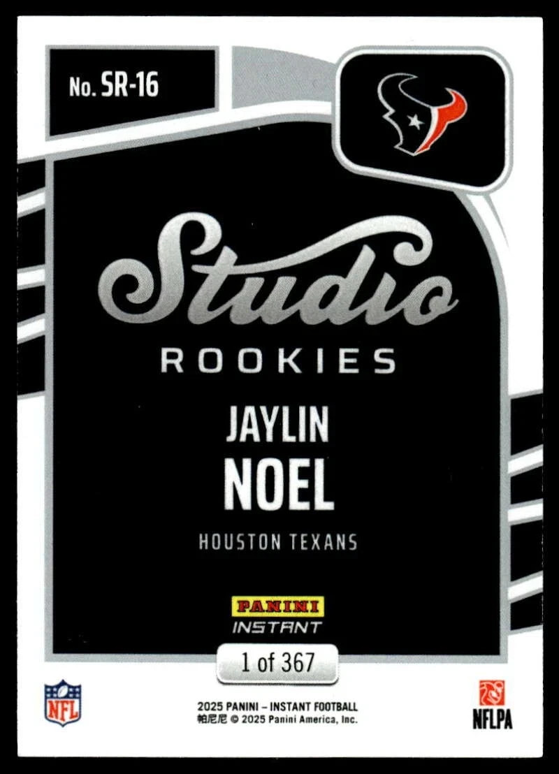 2025 Panini Instant Jayden Higgins/Jaylin Noel STUDIO ROOKIES 1/367 SP Texans RC