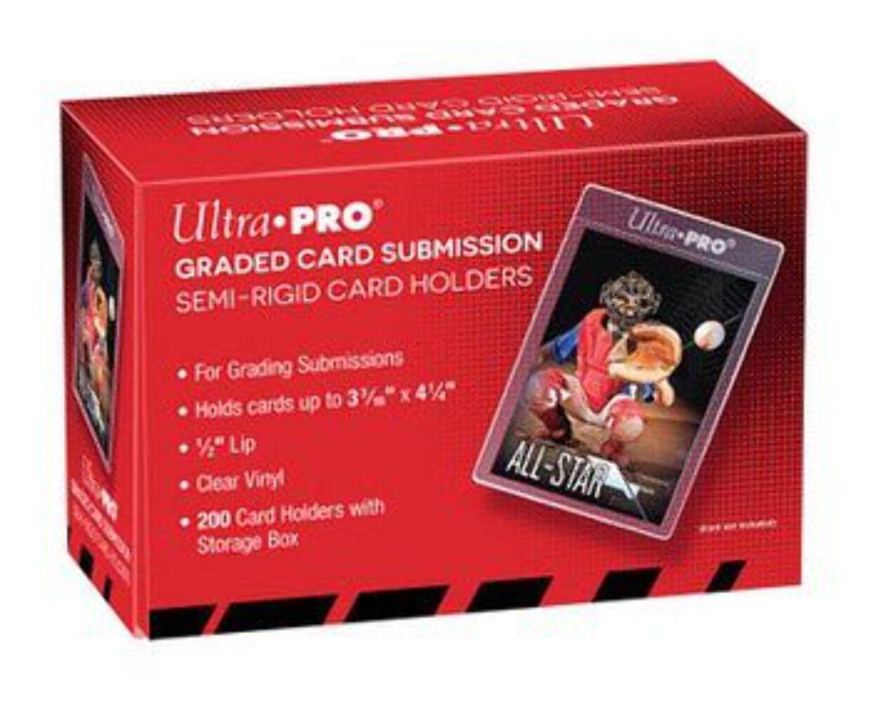Ultra Pro: 1/2″ Lip Semi-Rigid Tall Card Holders (200ct)