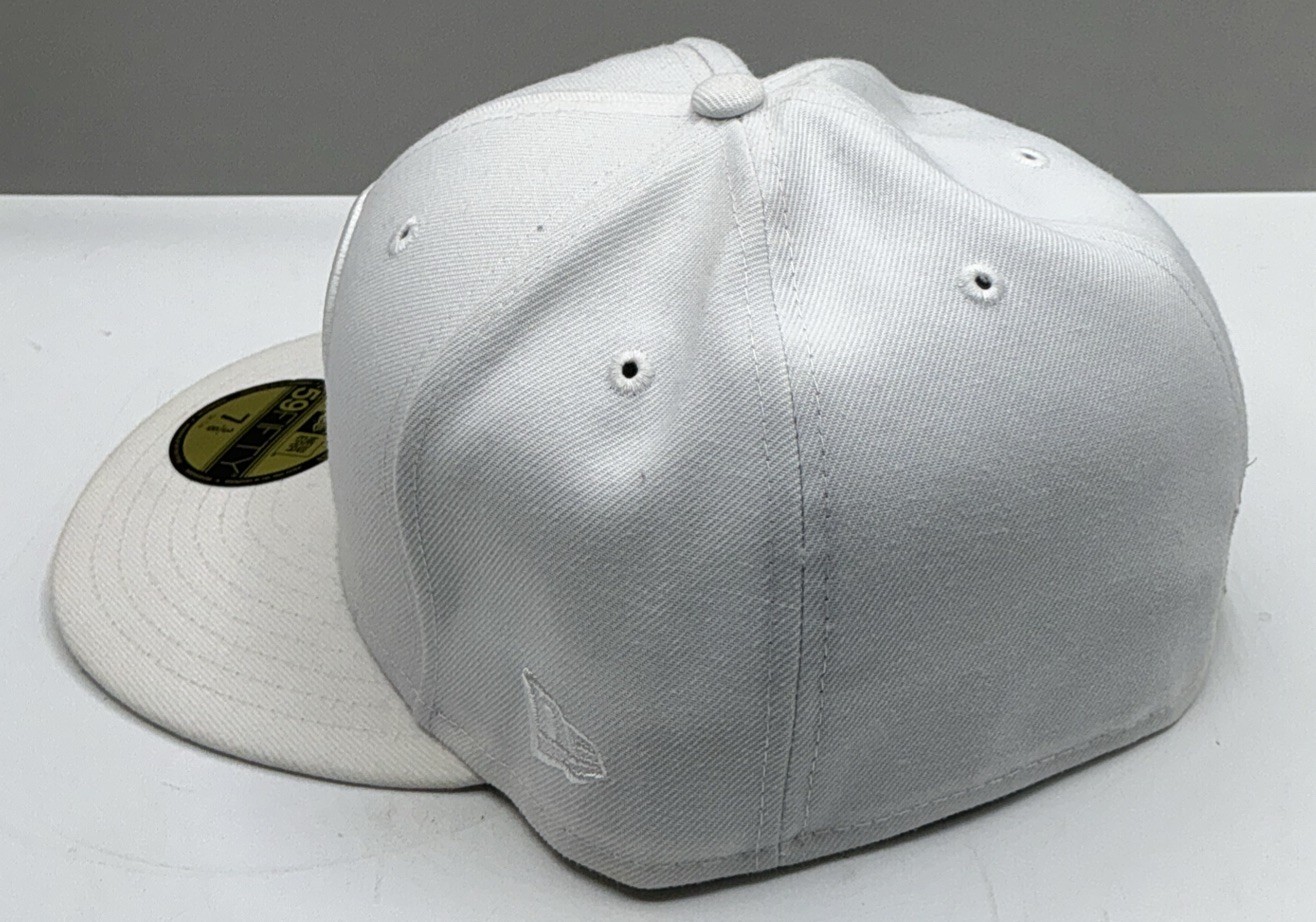Pittsburgh Steelers 59Fifty White On White 7 5/8 Fitted Cap Hat $50 See Details