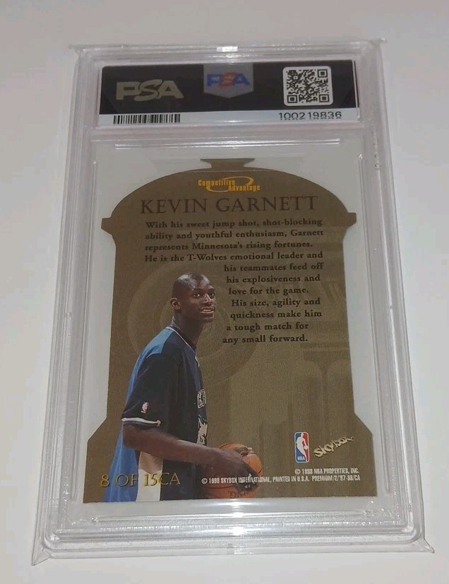 1997-98 Skybox Premium #CA8 Competitive Advantage Kevin Garnett Rare PSA9 POP16