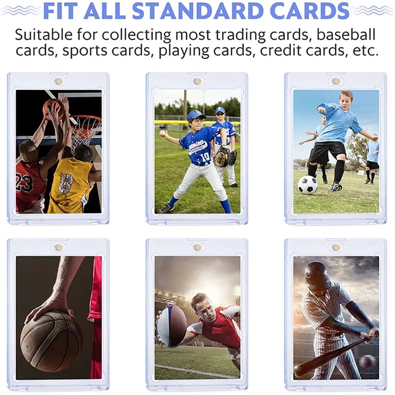 5/10/30 pcs Magnetic Card Holder for Trading Cards Protector Case Hard Baseball