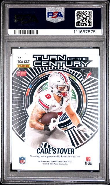 2024 Donruss Elite Turn Of The Century Cade Stover #TCA-CST Gold 5/5 PSA 10 Auto