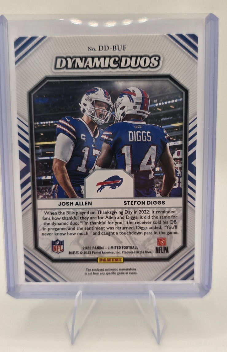 2022 Panini Limited – Dynamic Duos Allen/Diggs #DD-BUF Emerald Spotlight /5