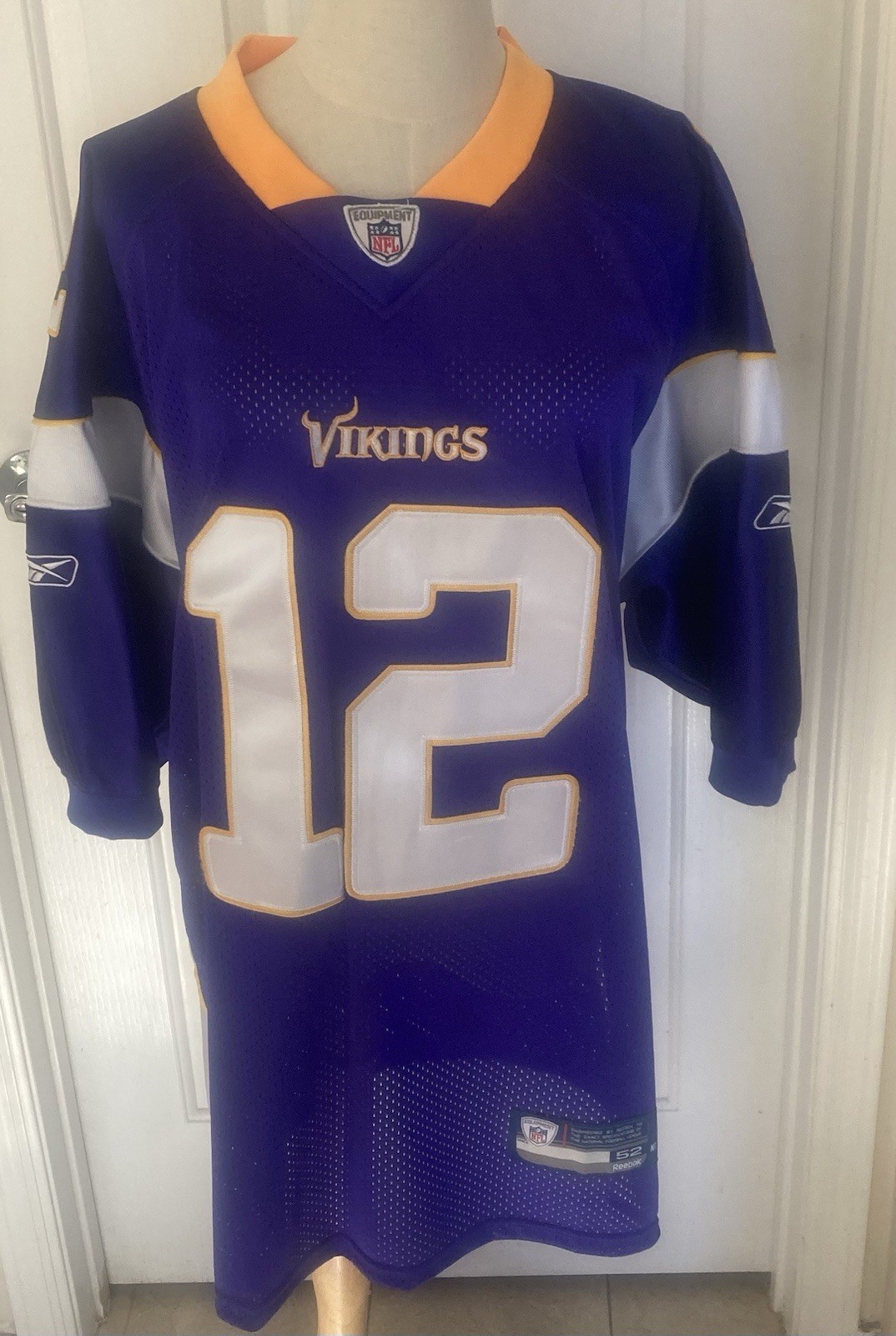 Percy Harvin #12 Minnesota Vikings NFL Reebok On Field Jersey Size 52 Brand New!