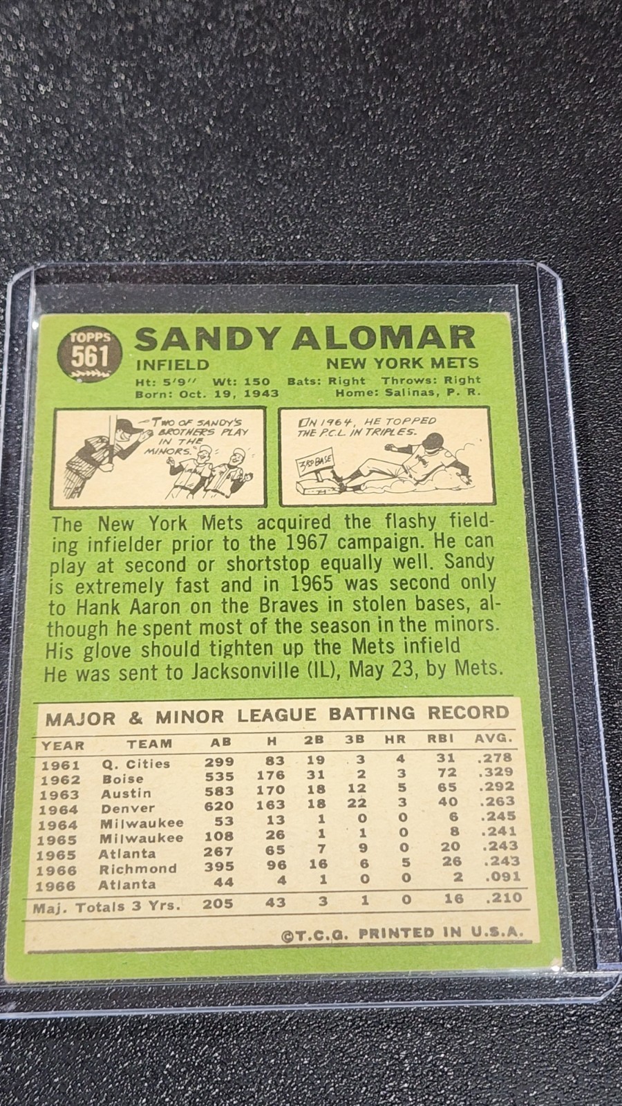 1967 Topps – High # Sandy Alomar #561 VG-EX