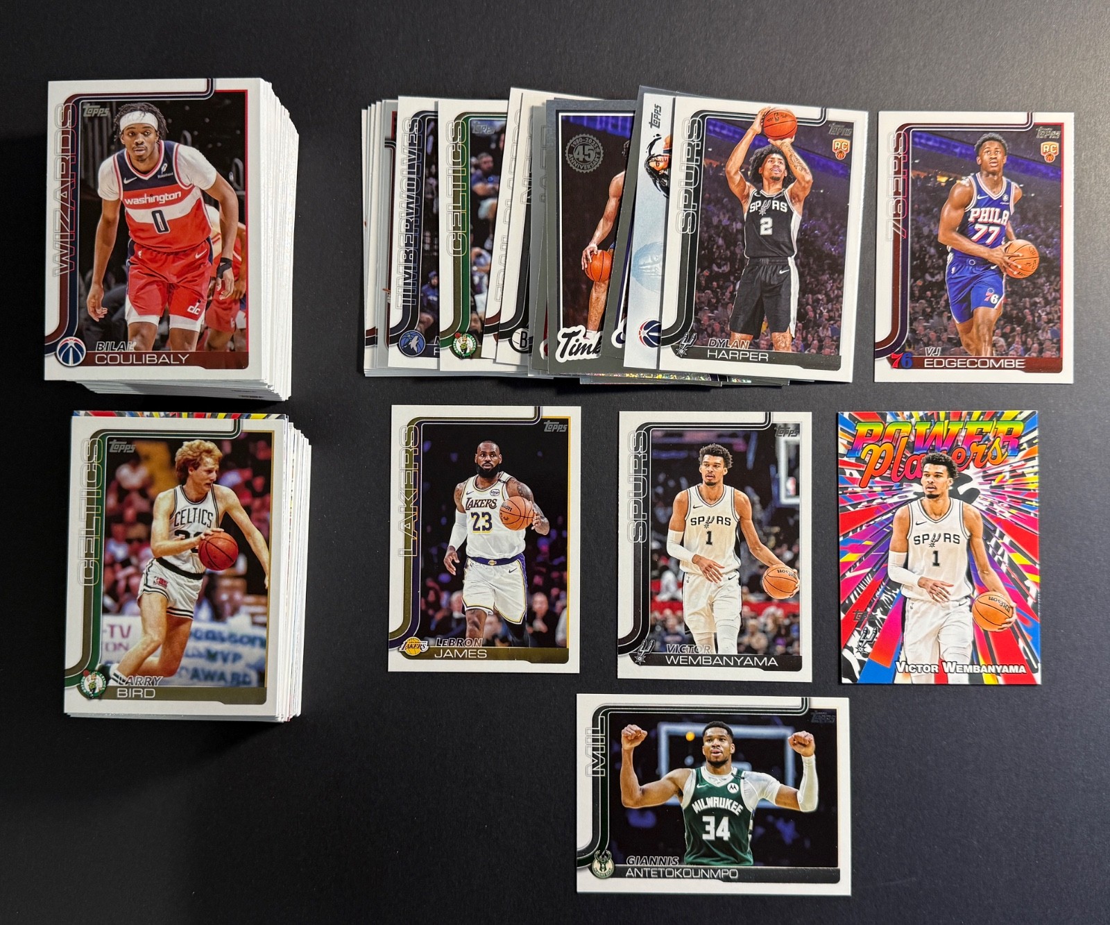 Lot of 200+ / 2025 Topps NBA Stars Parallels Commons Rookies WEMBANYAMA LEBRON