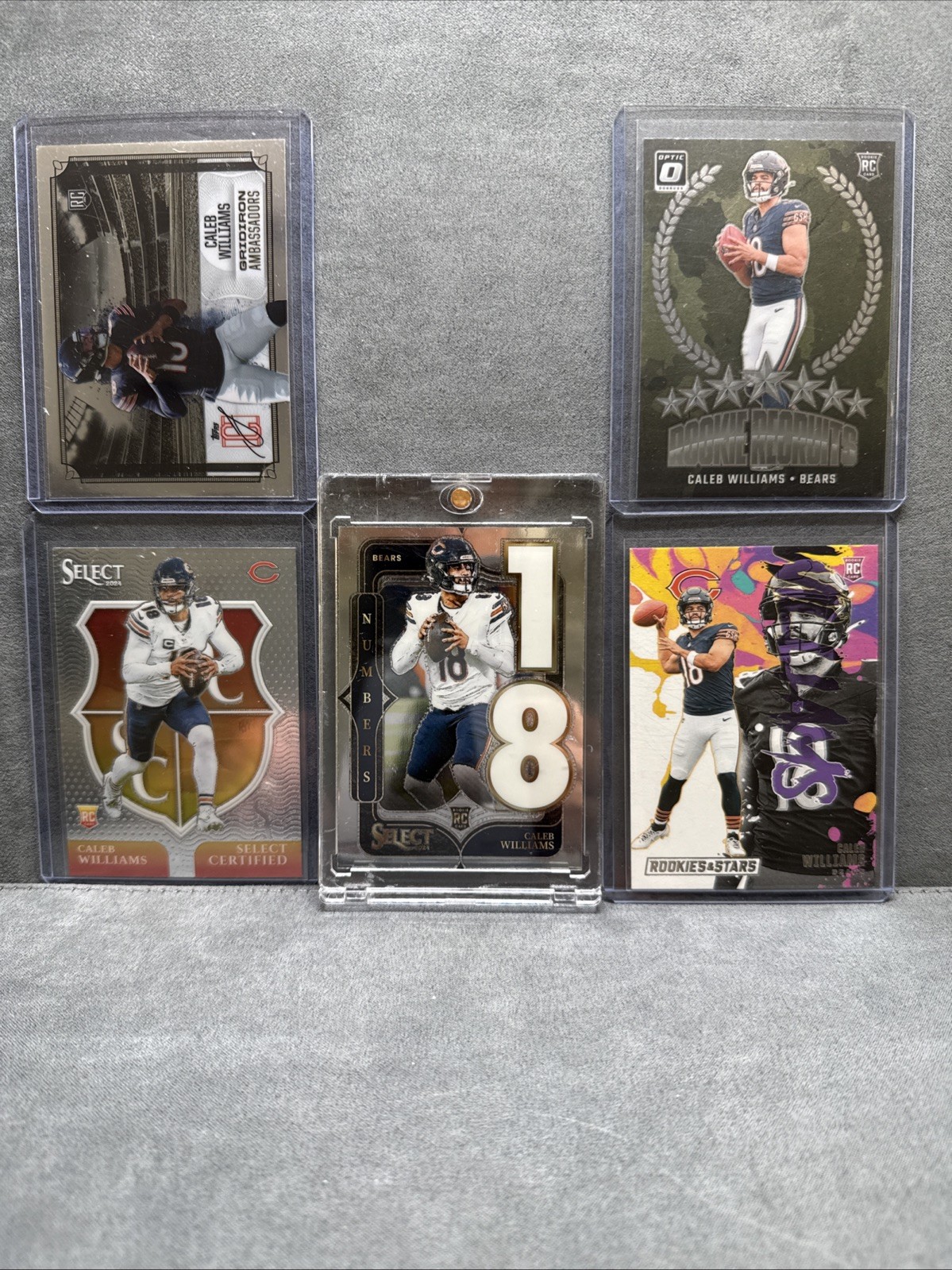 LOT OF 5 CALEB WILLIAMS ROOKIE CARDS