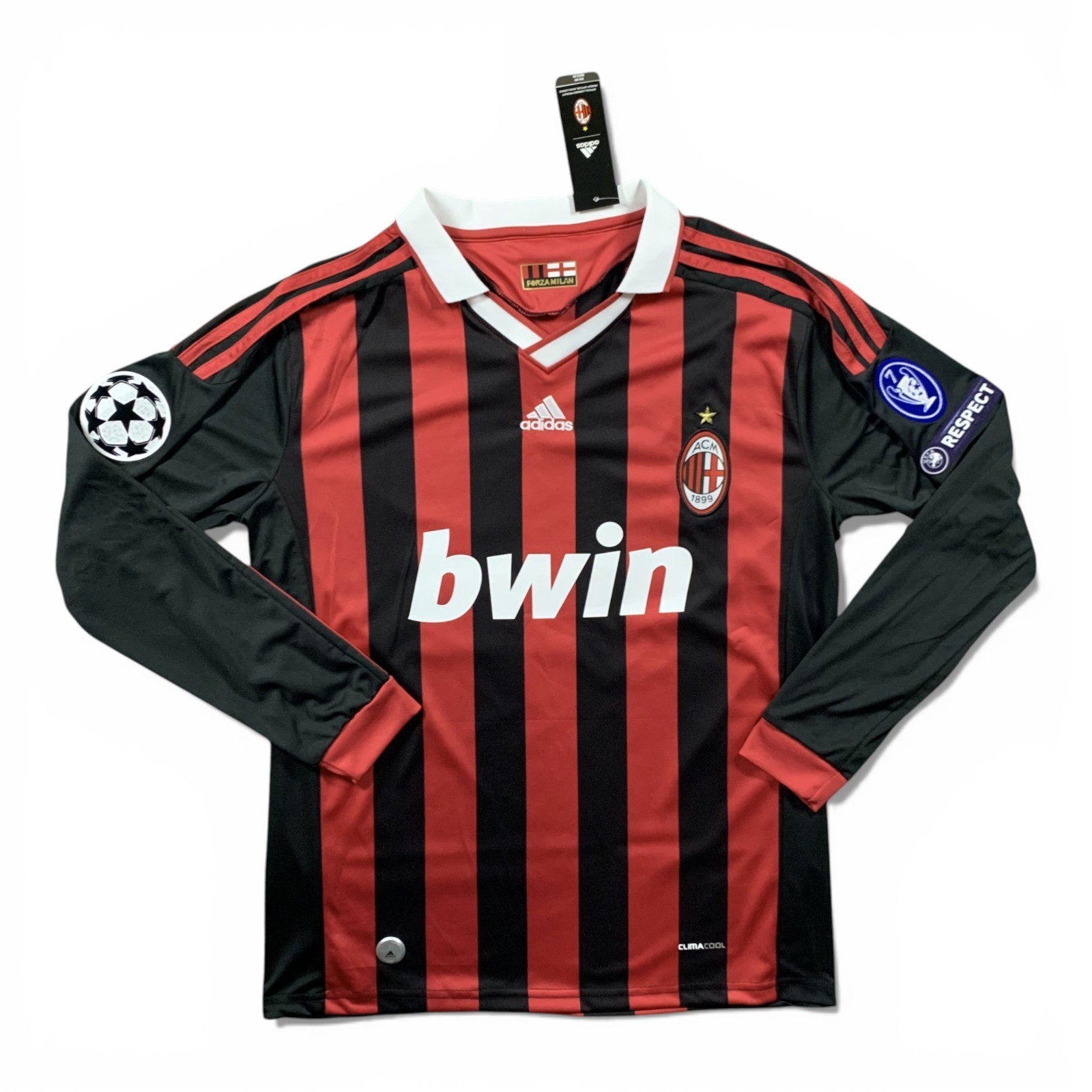 Ronaldinho #80 AC Milan 2009/10 Long Sleeve Jersey Retro – Men’s Sizes – New