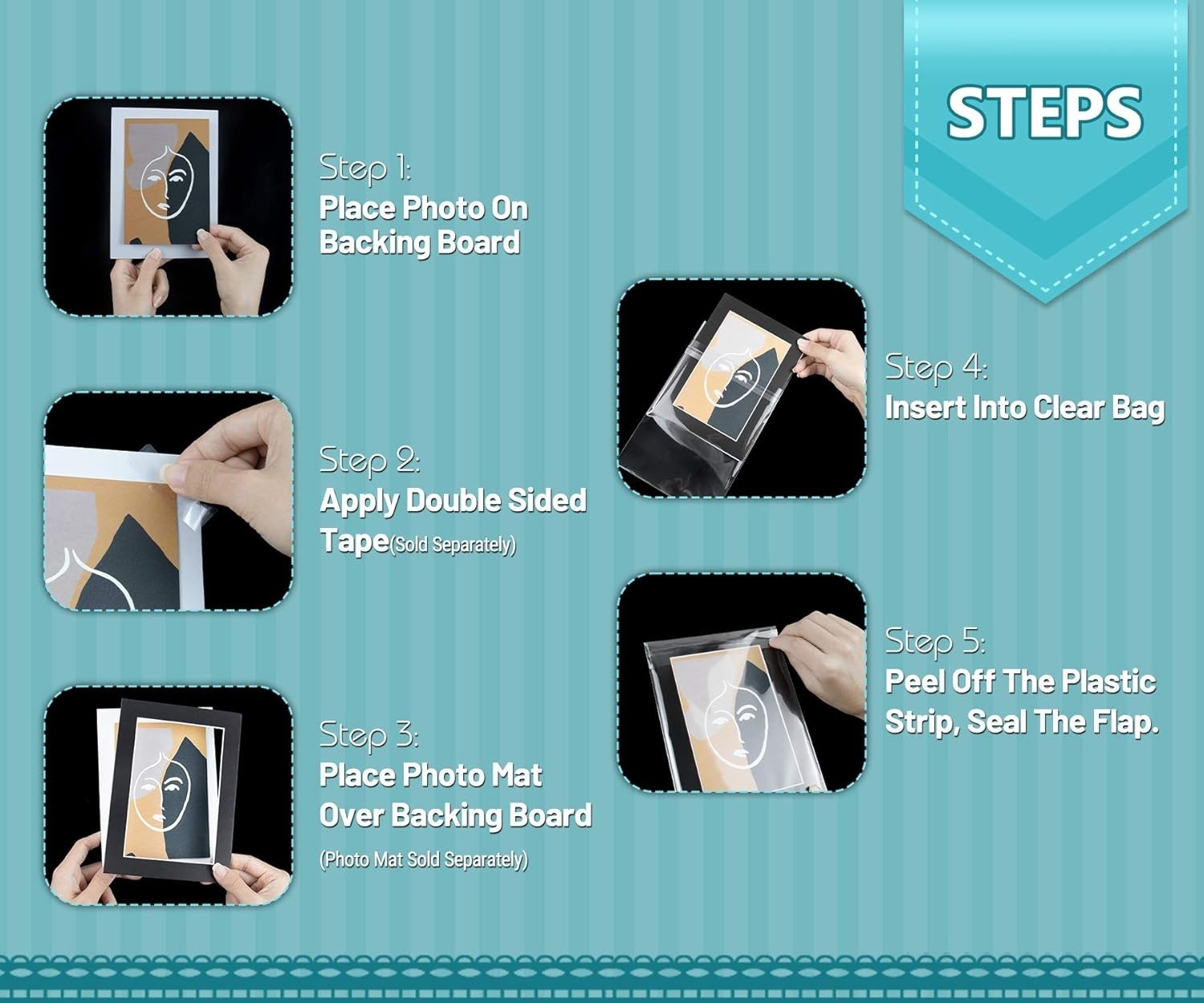Safe and Easy Storage: 100-Pack 7″ x 9″ Acid-Free Clear Sleeves for Photographs