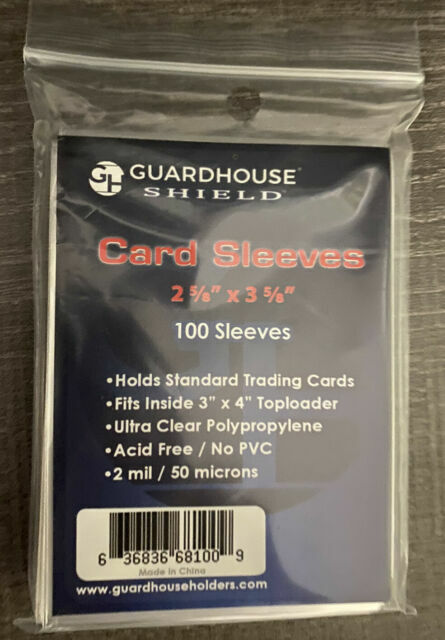 Pack of 100 Guardhouse Standard Size Card Sleeves Penny Sleeves Fits 3×4 Topload