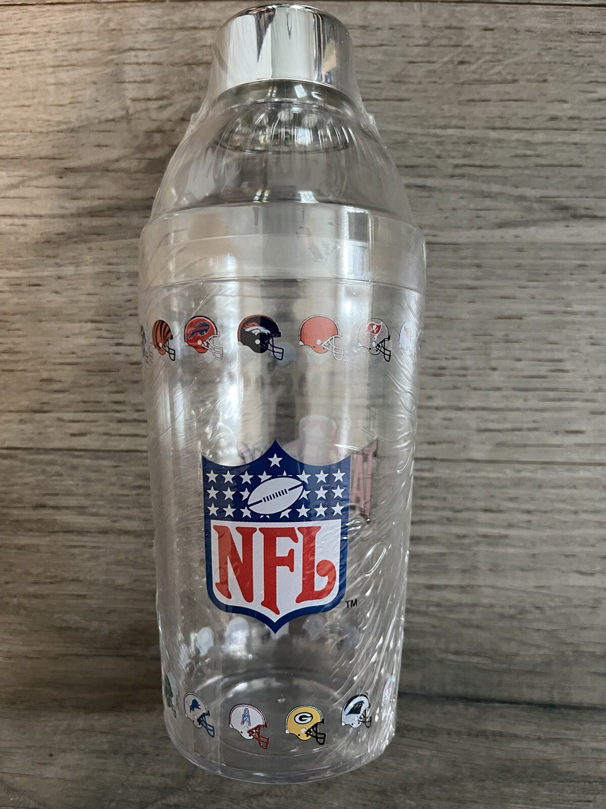 Vintage NFL Tailgating Shaker Cup , Sealed. Old Logo Helmet Pattern