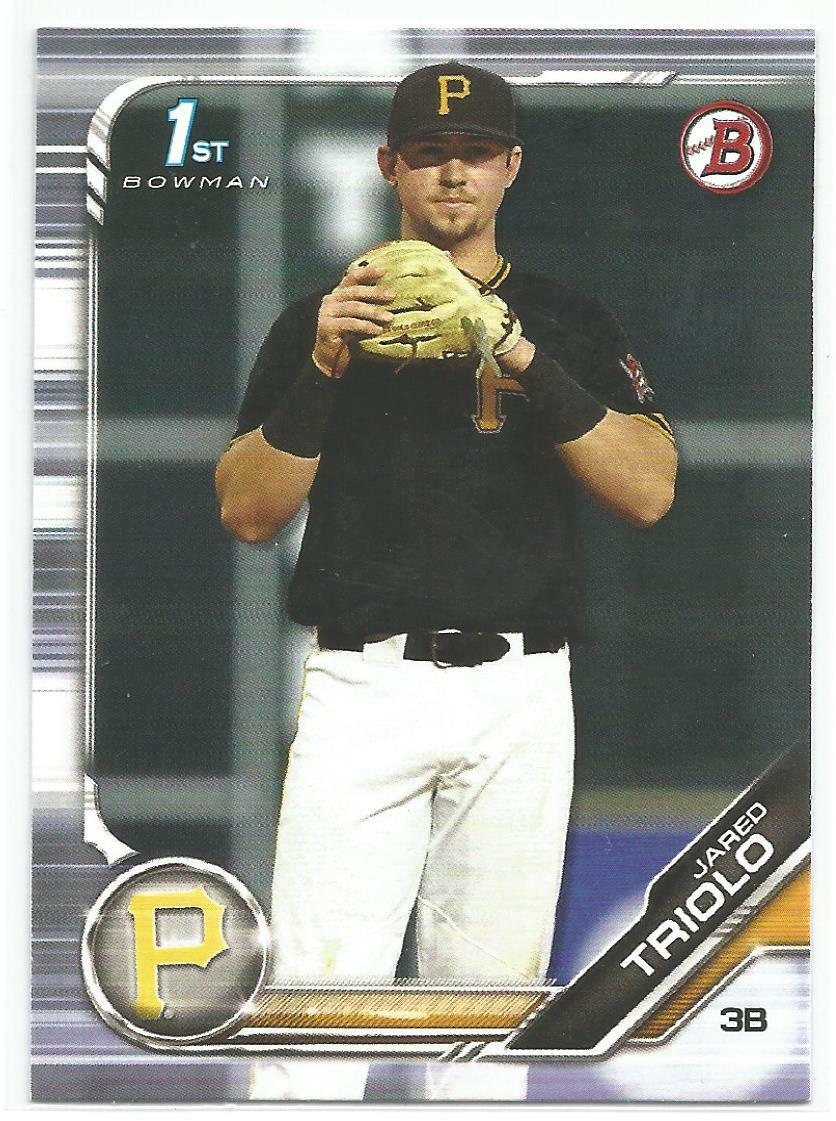 Jared Triolo Pittsburgh Pirates 2019 Bowman Draft 1st Bowman Card