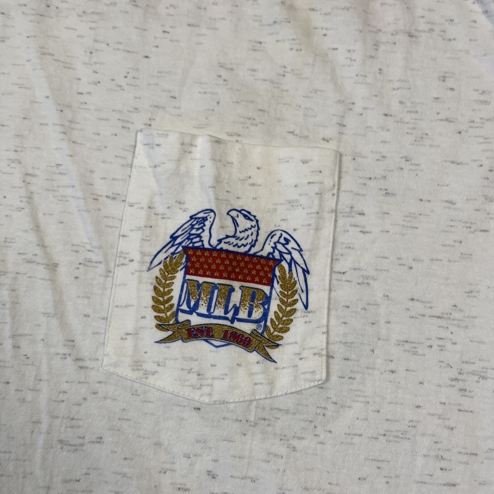 Vintage Florida Marlins Graphic Pocket Tee XL Double Sided Grey 1993 Trench VTG