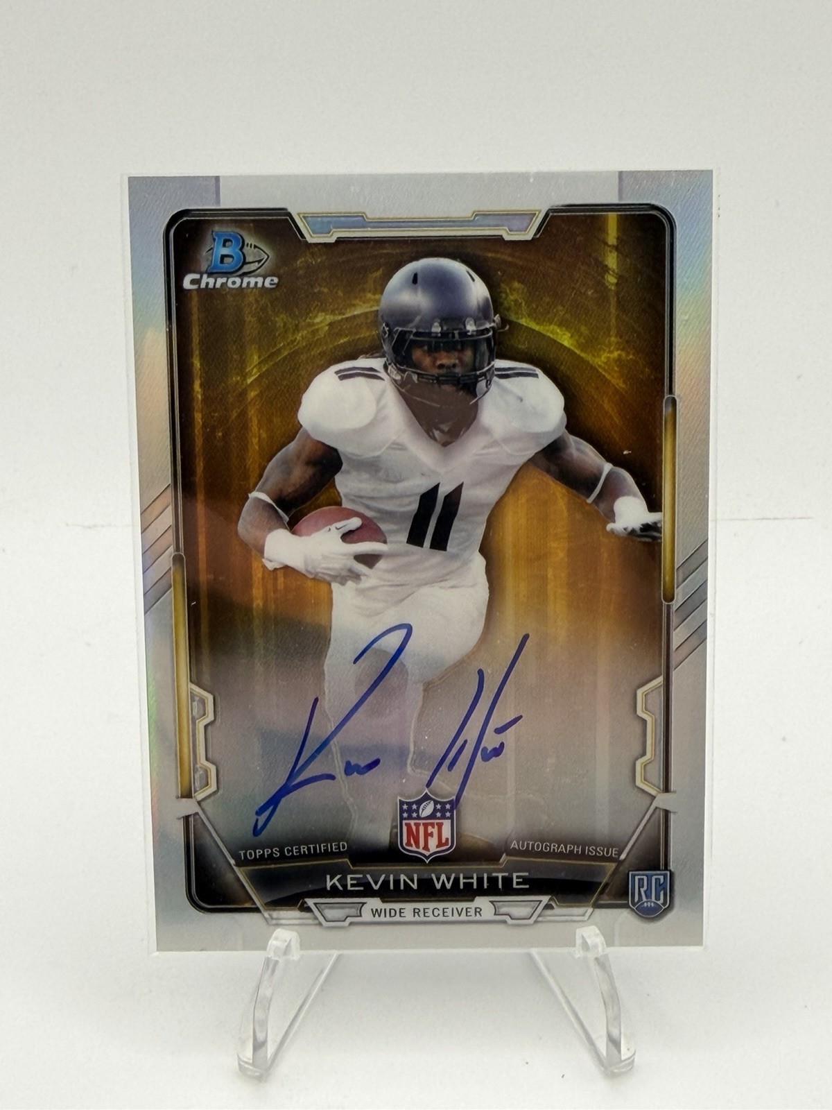 2015 Bowman Chrome Rookie Auto Refractor Kevin White #RCRA-KWH Auto