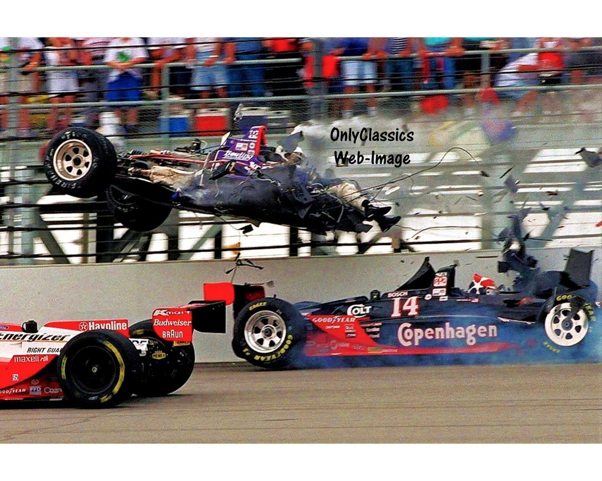 1995 Indy 500 Stan Fox Racing Car Crash 6-8×10 Photo-Set A.J. Foyt Eddie Cheever