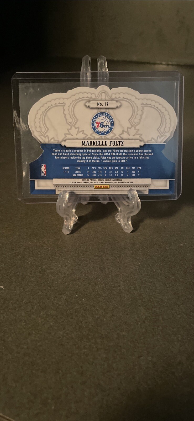 RC 76ers Markelle Fultz N0.17 2017-18
