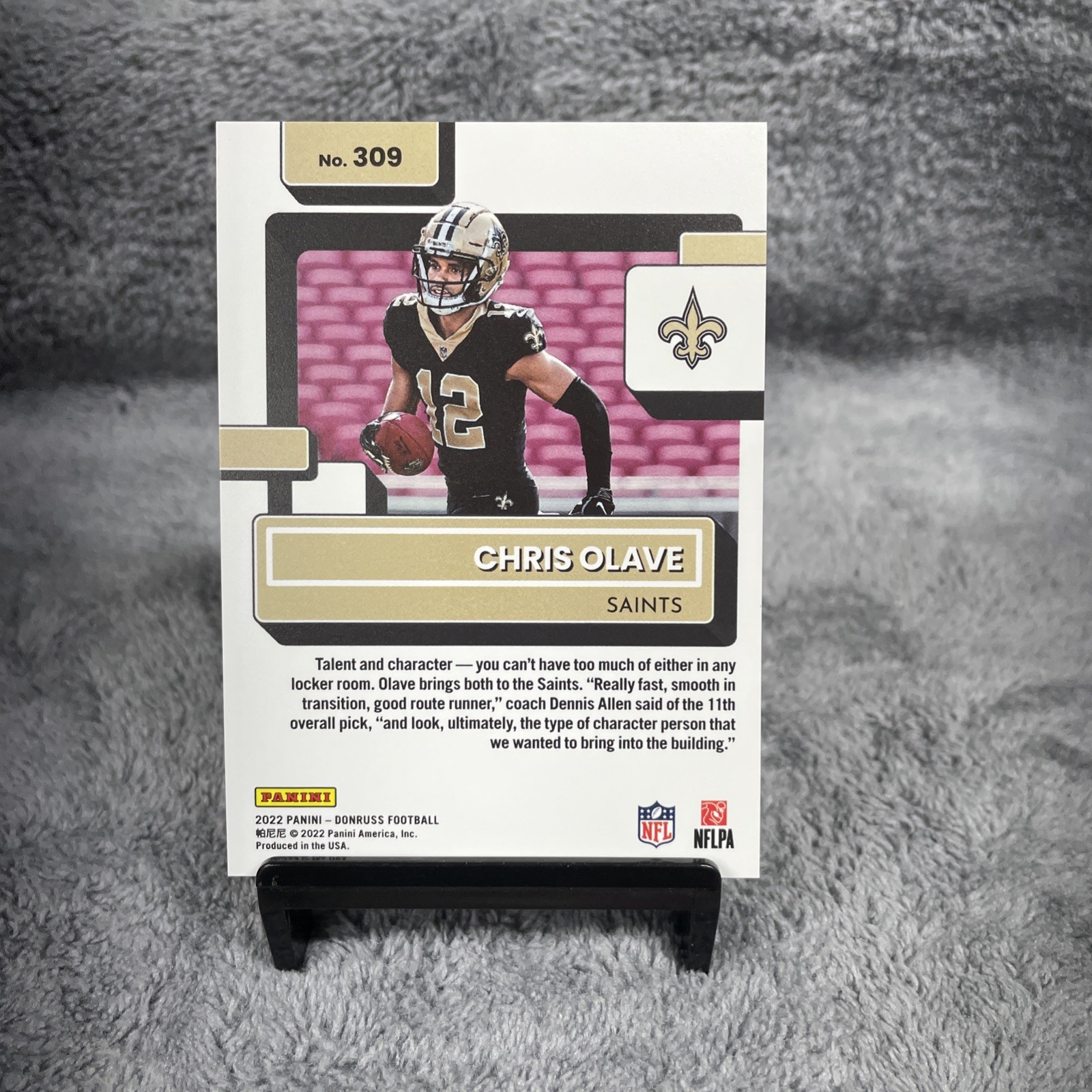 2022 Panini Donruss CHRIS OLAVE Rated Rookie Gold HOLO Foil Press Proof #309 RC