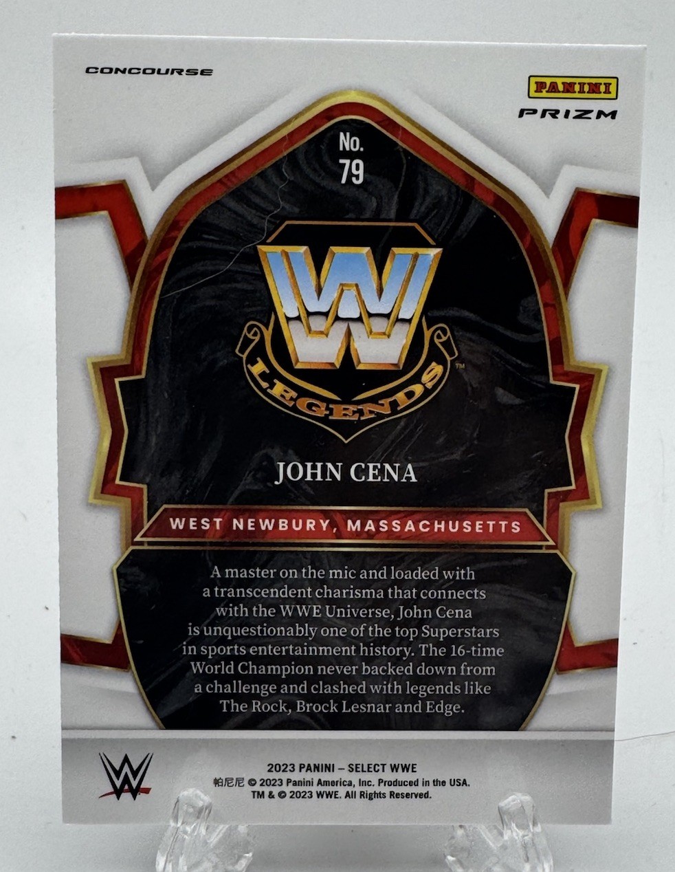 JOHN CENA 2023 SELECT WWE CONCOURSE LEGENDS RED BLUE PRIZM #79