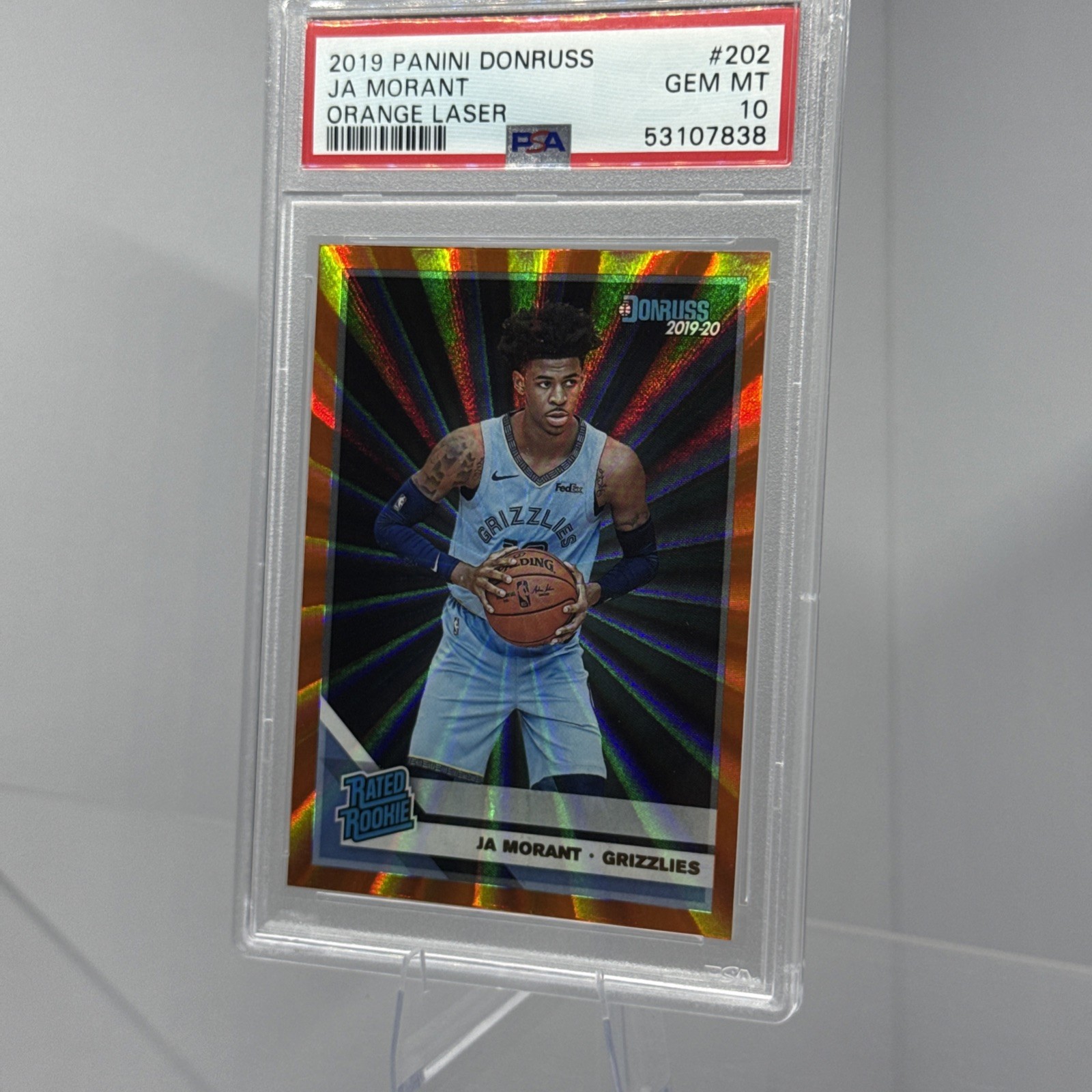 2019 Donruss Ja Morant Orange Lazer #202 PSA 10! 🔥🔥