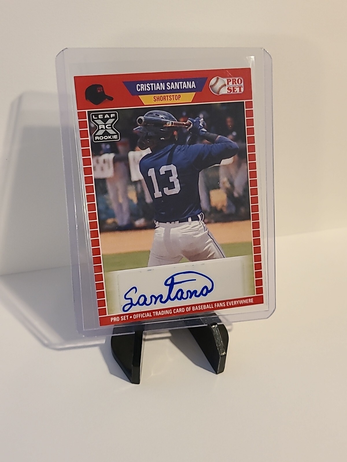 CRISTIAN SANTANA AUTO RC 2021 LEAF PRO SET BASEBALL XRC PROSPECT TIGERS PS-CS1