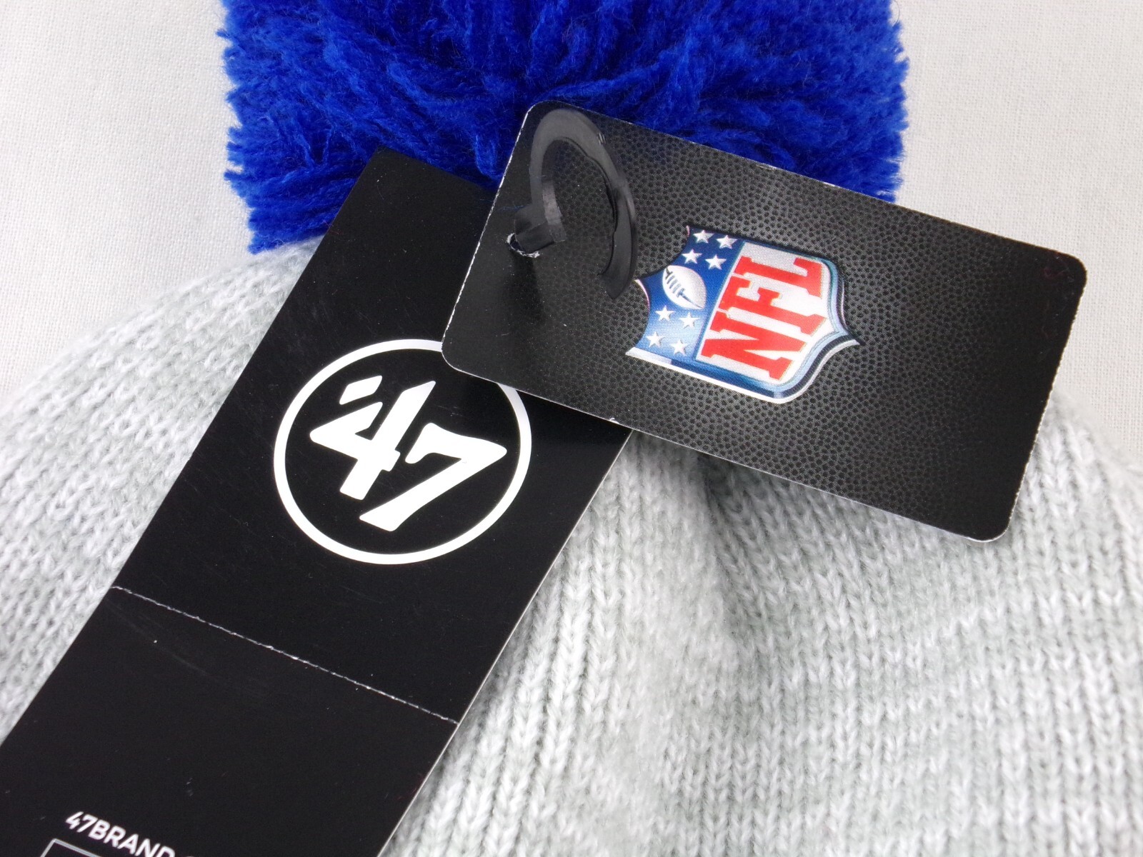 Buffalo Bills NFL ’47 Beanie Pom Cuffed Knit Embroidered Team Logo Hat
