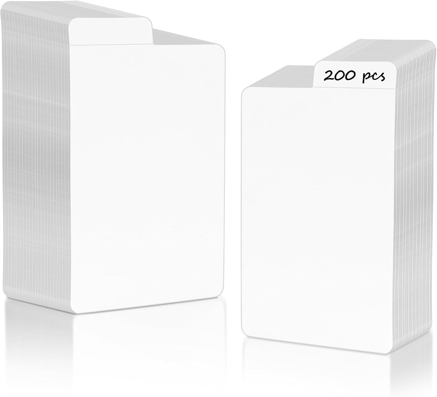 200PCS White Trading Card Dividers for Vertical Storage Organize Sports & Game C