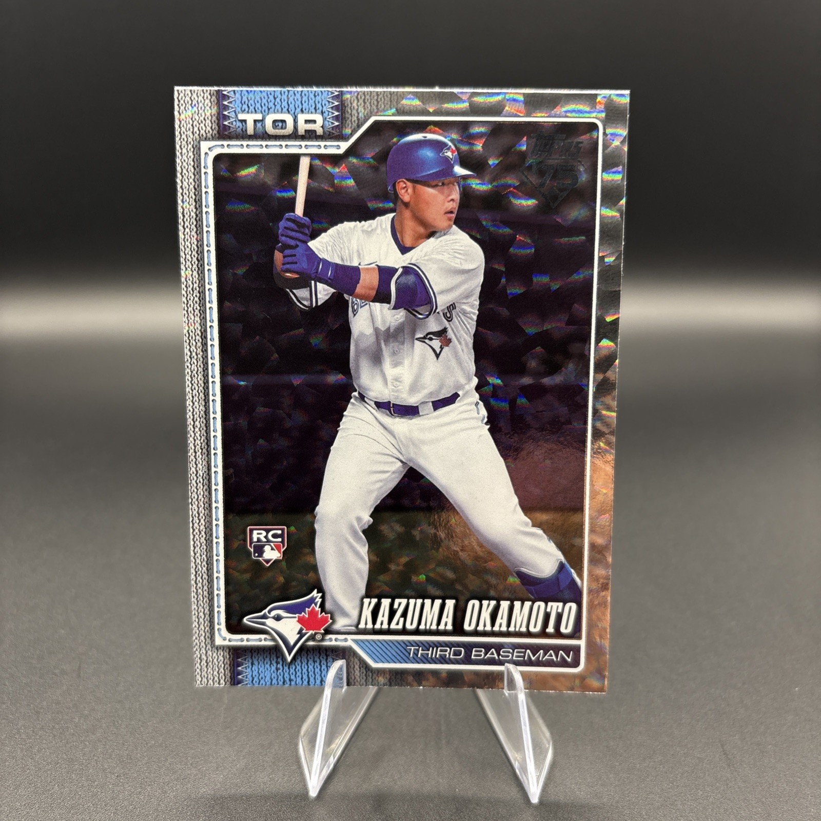 Kazuma Okamoto Diamante Foil Rookie RC 2026 Topps Series 2 Card #443 Blue Jays