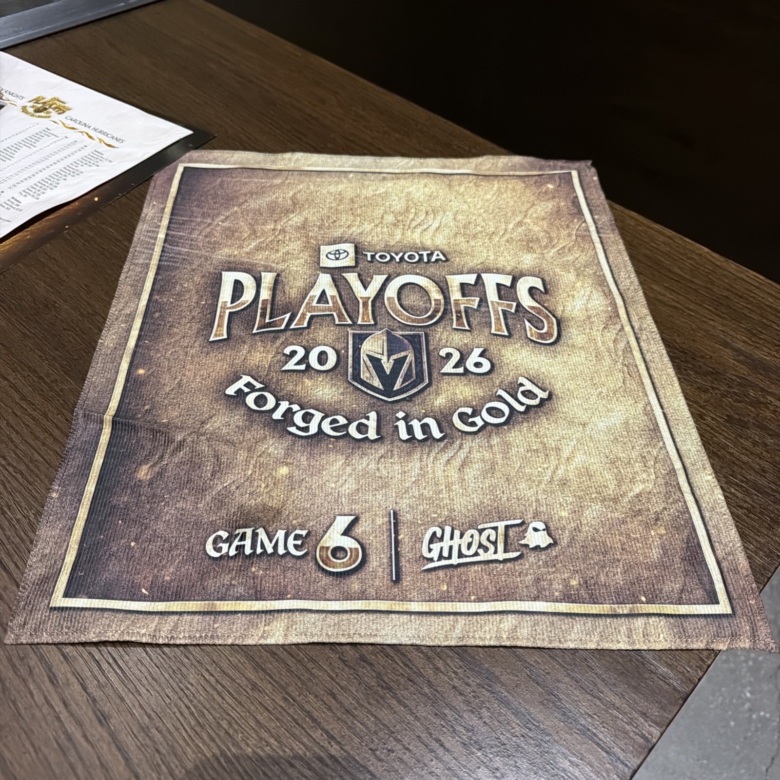 Vegas Golden Knights/ Carolina Hurricanes 2026 Stanley Cup Finals Game 6 Towel