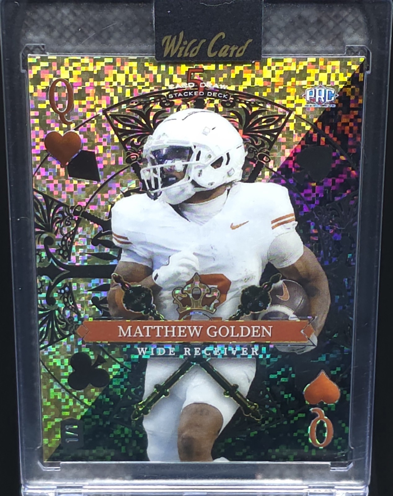 Matthew Golden 2024 Wild Card 1/1 Black Gold Diagonal Mini Box Green Bay Packers