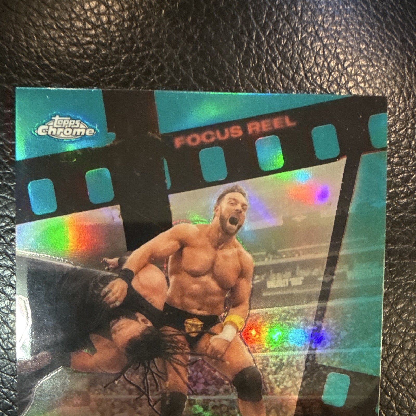 Topps 2026 Chrome WWE Focus Reel Aqua Refractor #FR-6 LA Knight /199