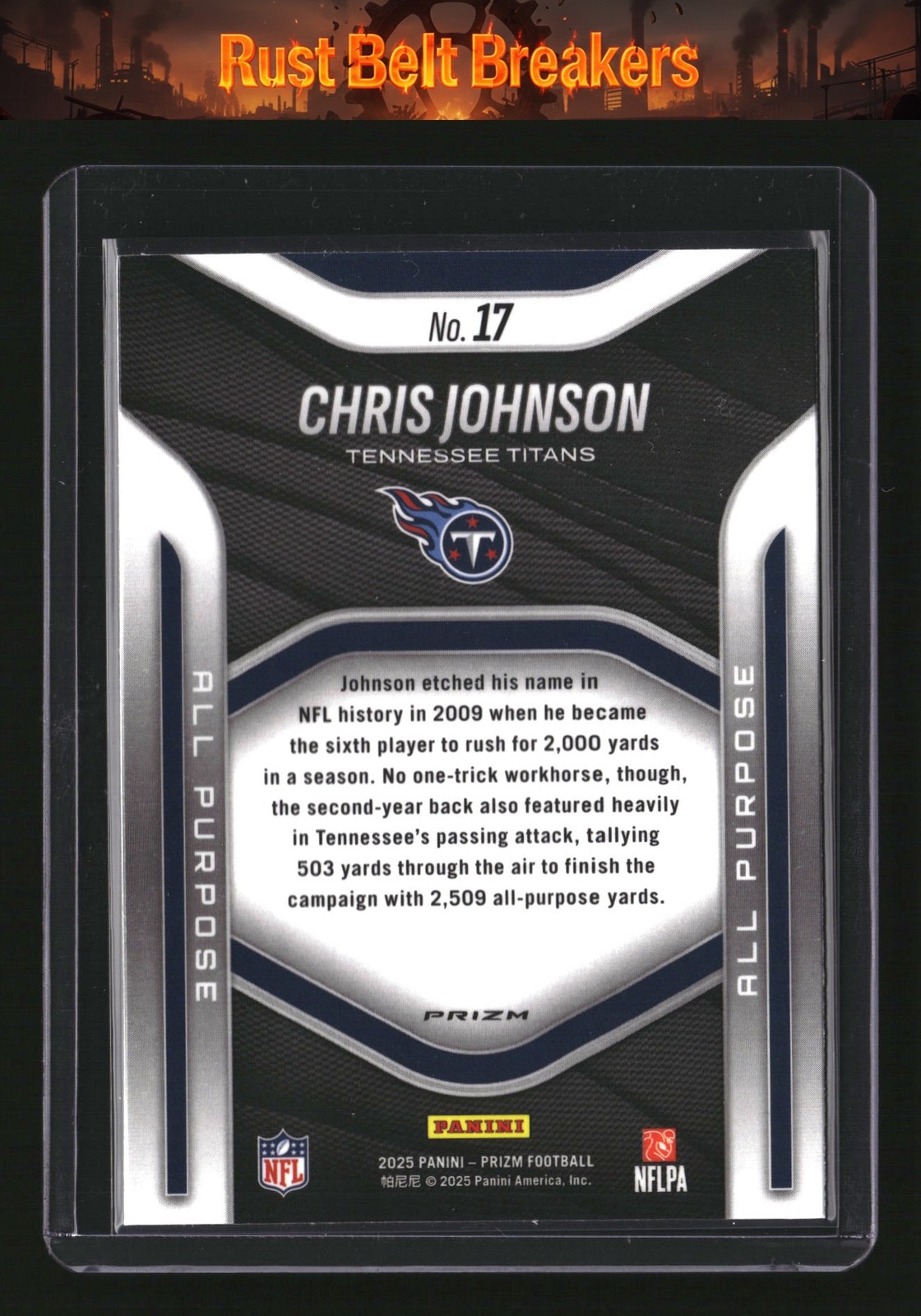 2025 Panini Prizm Chris Johnson #17 All Purpose Prizms Tennessee Titans