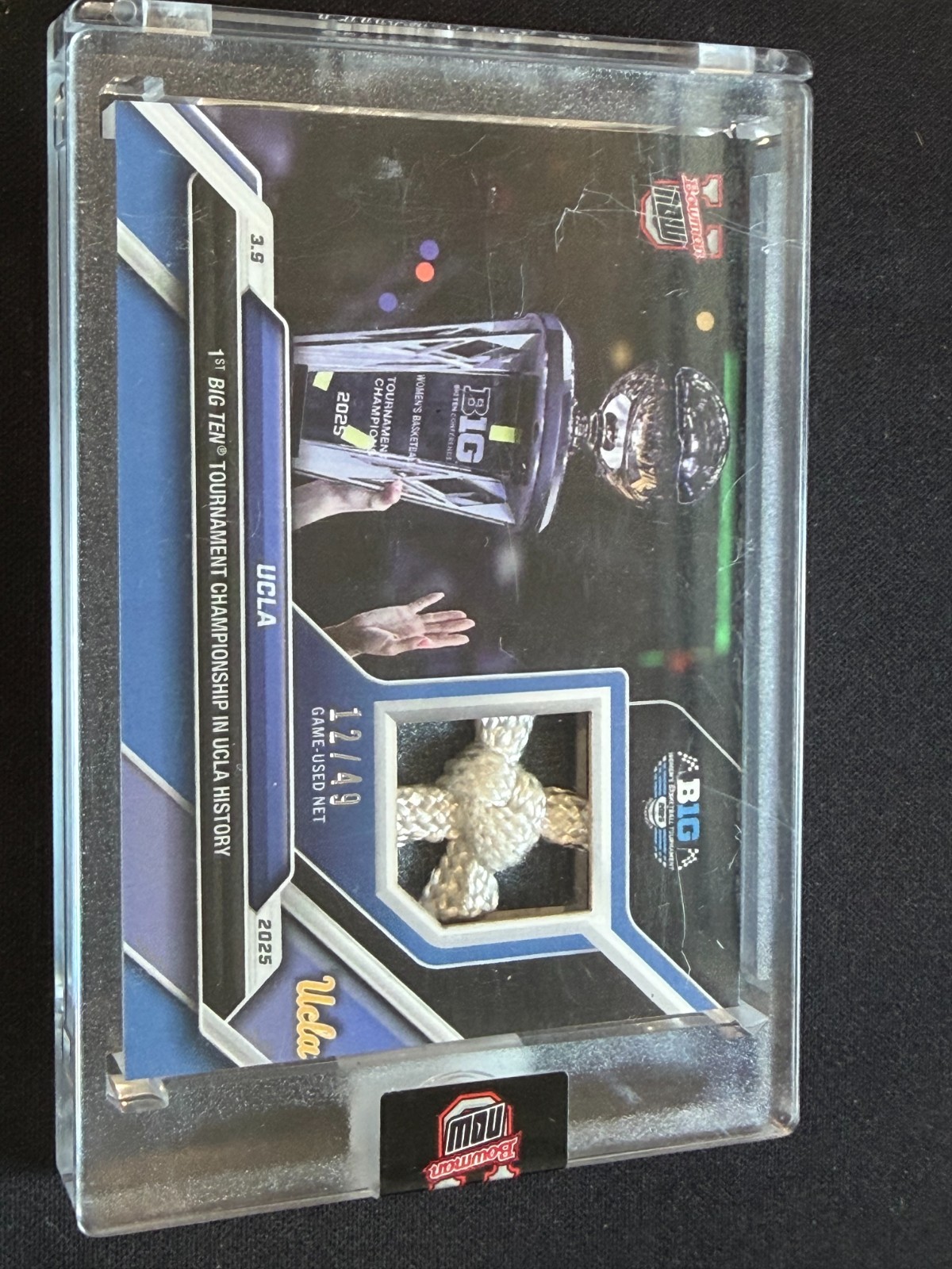 2025 Bowman U NOW Lauren Betts Net Relic Blue /49 UCLA Big Ten Champs Game-Used