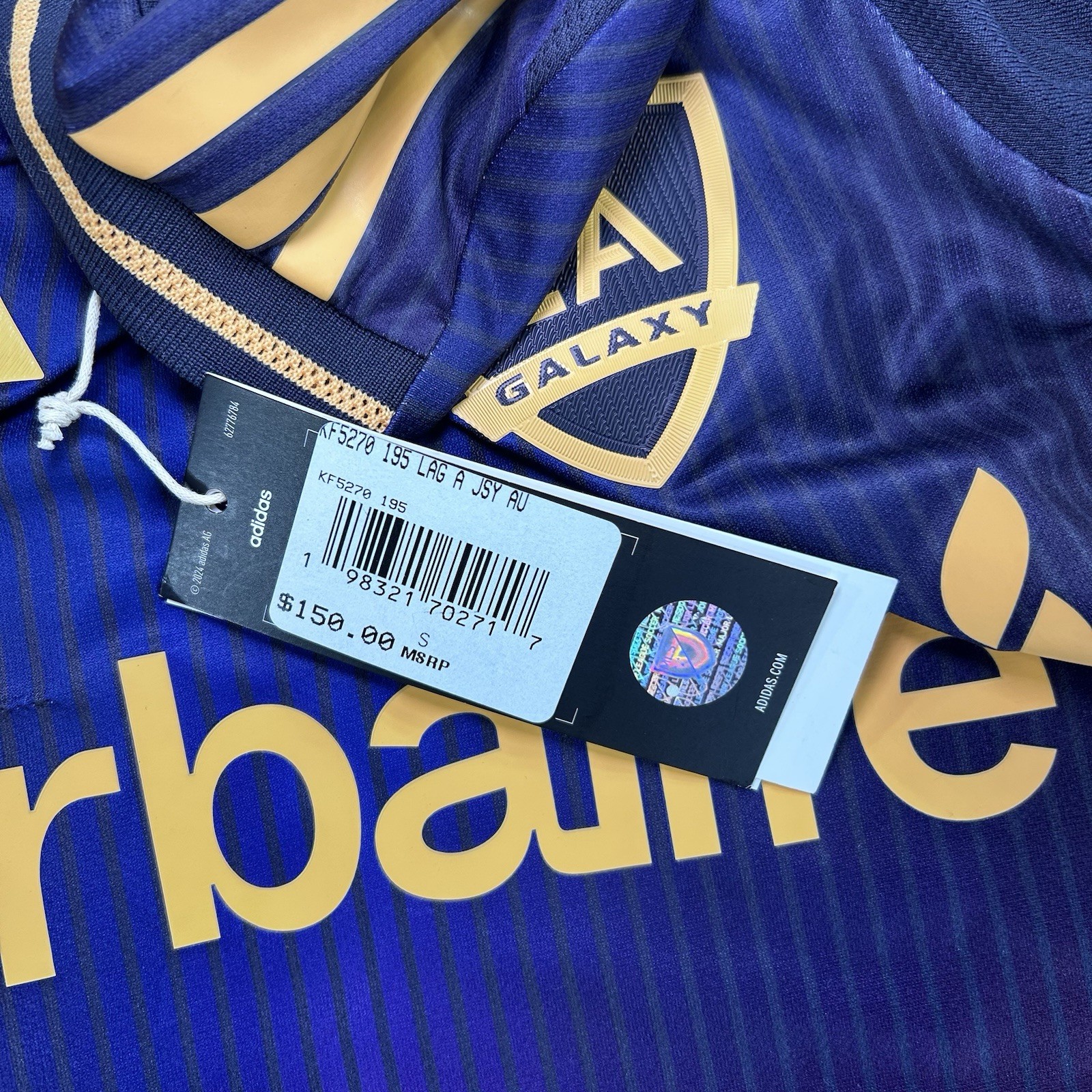 Los Angeles Galaxy Adidas Away 25/26 Purple Jersey Authentic Size Small NWT