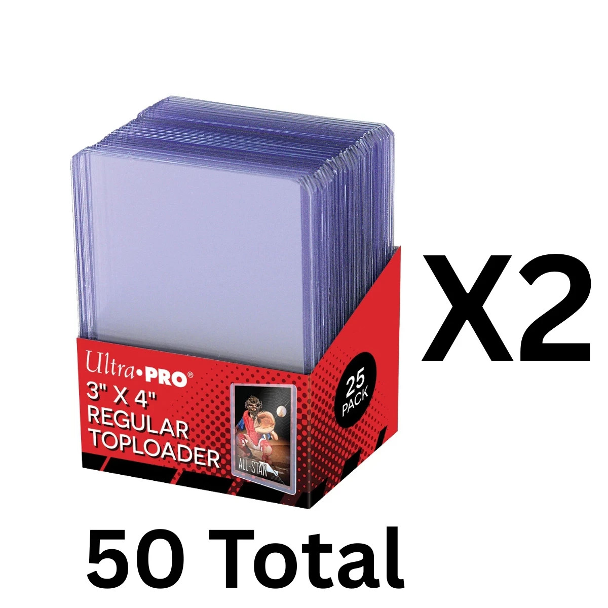 Ultra PRO 3″ x 4″ Regular Toploader – (50) Toploaders – Pokemon, Sports, etc