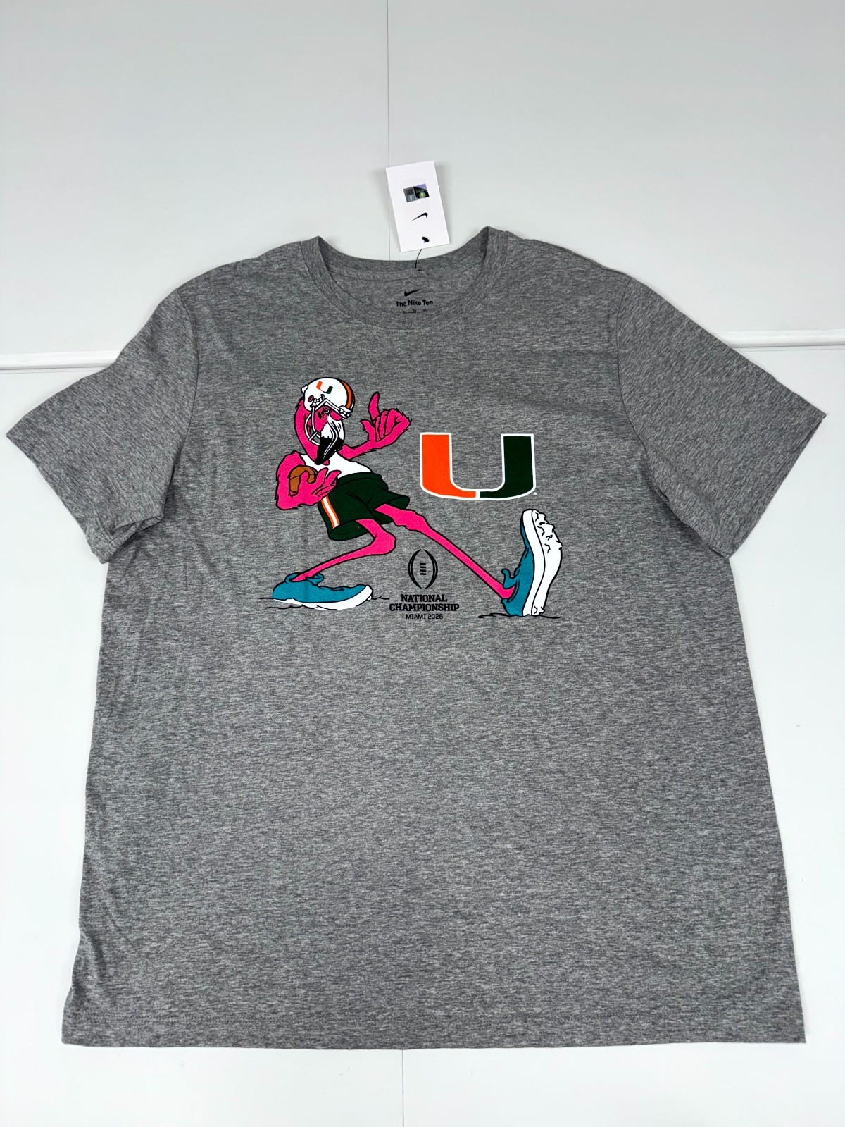 Nike Flamingo Miami Hurricanes 2026 NCAA National Championship Bound T-Shirt XL