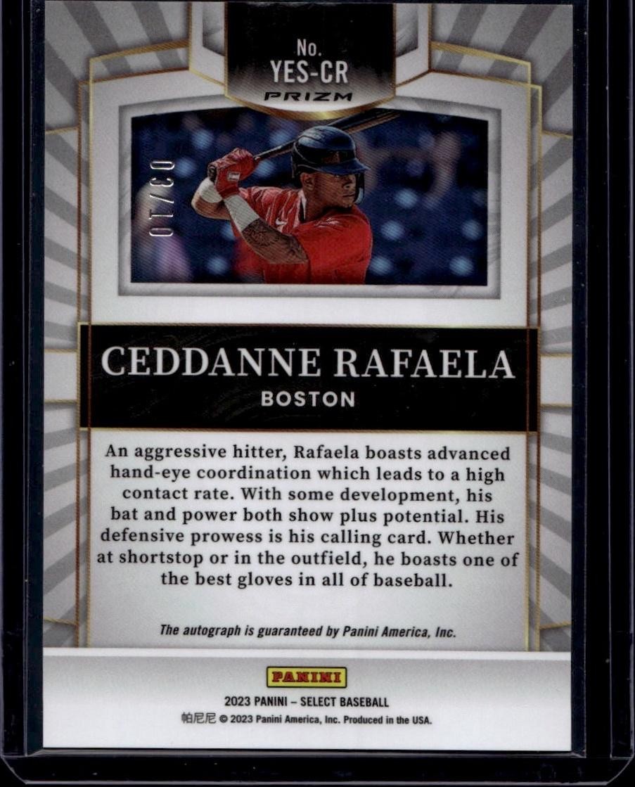 2023 Select #YES-CR Ceddanne Rafaela Youth Explosion Signatures Gold Prizm #/10