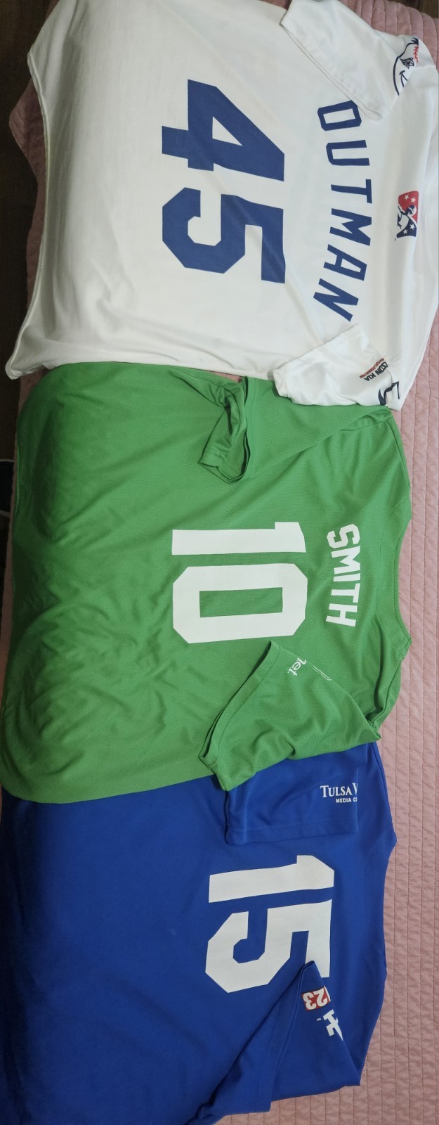 Tulsa Drillers Baseball Jersey Adult XL Lot 3 Outman 45 Smith 10