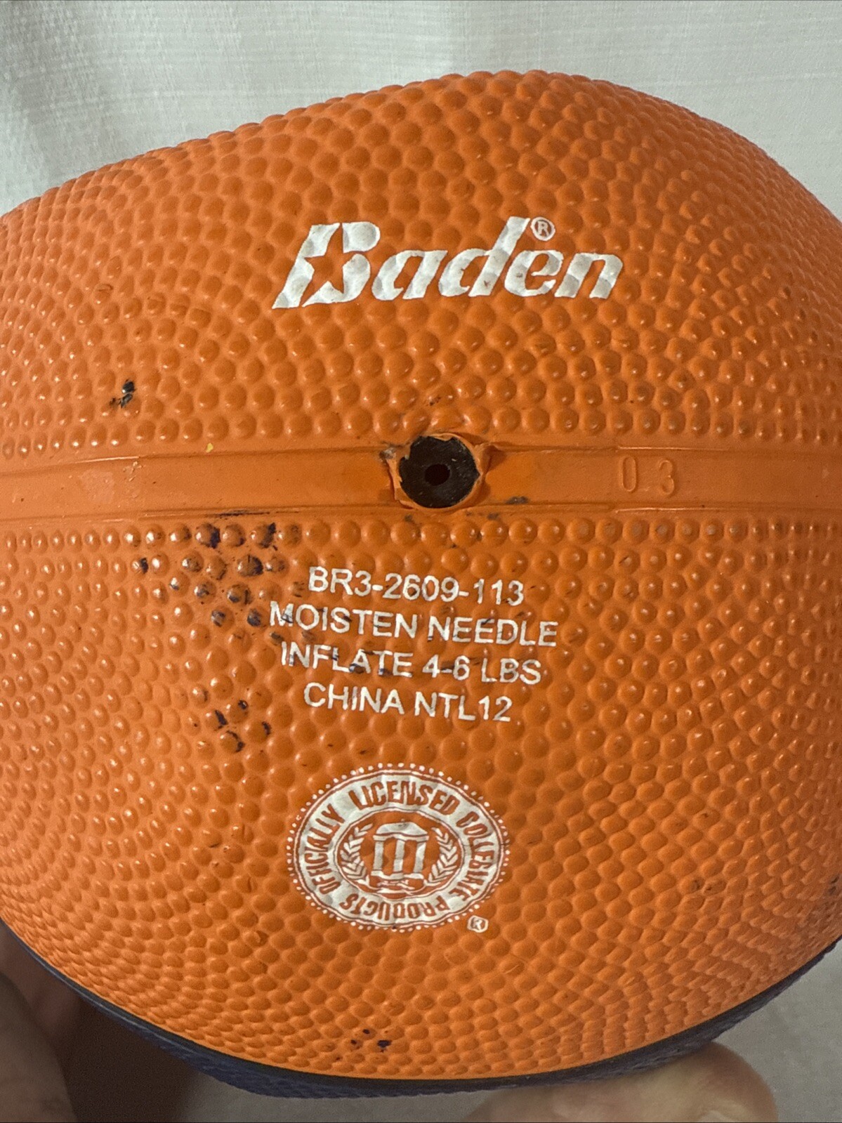 Syracuse Orange Small 7 inch Baden Orange and Blue Basketball Deflated