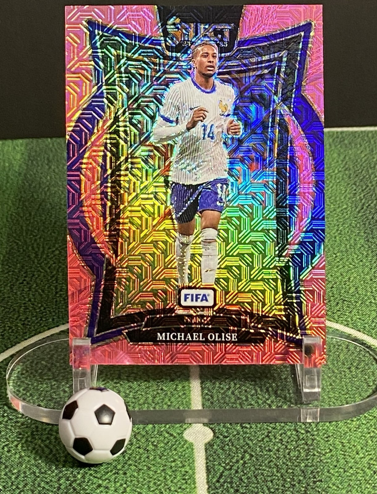 Michael Olise /299 Pink Mojo Prizm France Select FIFA Terrace