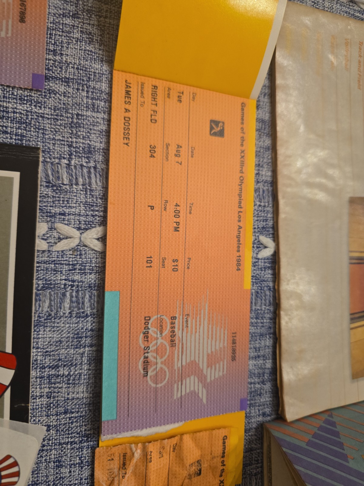 Huge 1984 Los Angeles Summer Olympics Memorabilia Lot – Official Handbook &…