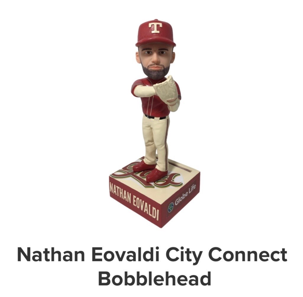 Texas Rangers Nathan Eovaldi 1 of 3 City Connect Bobbleheads