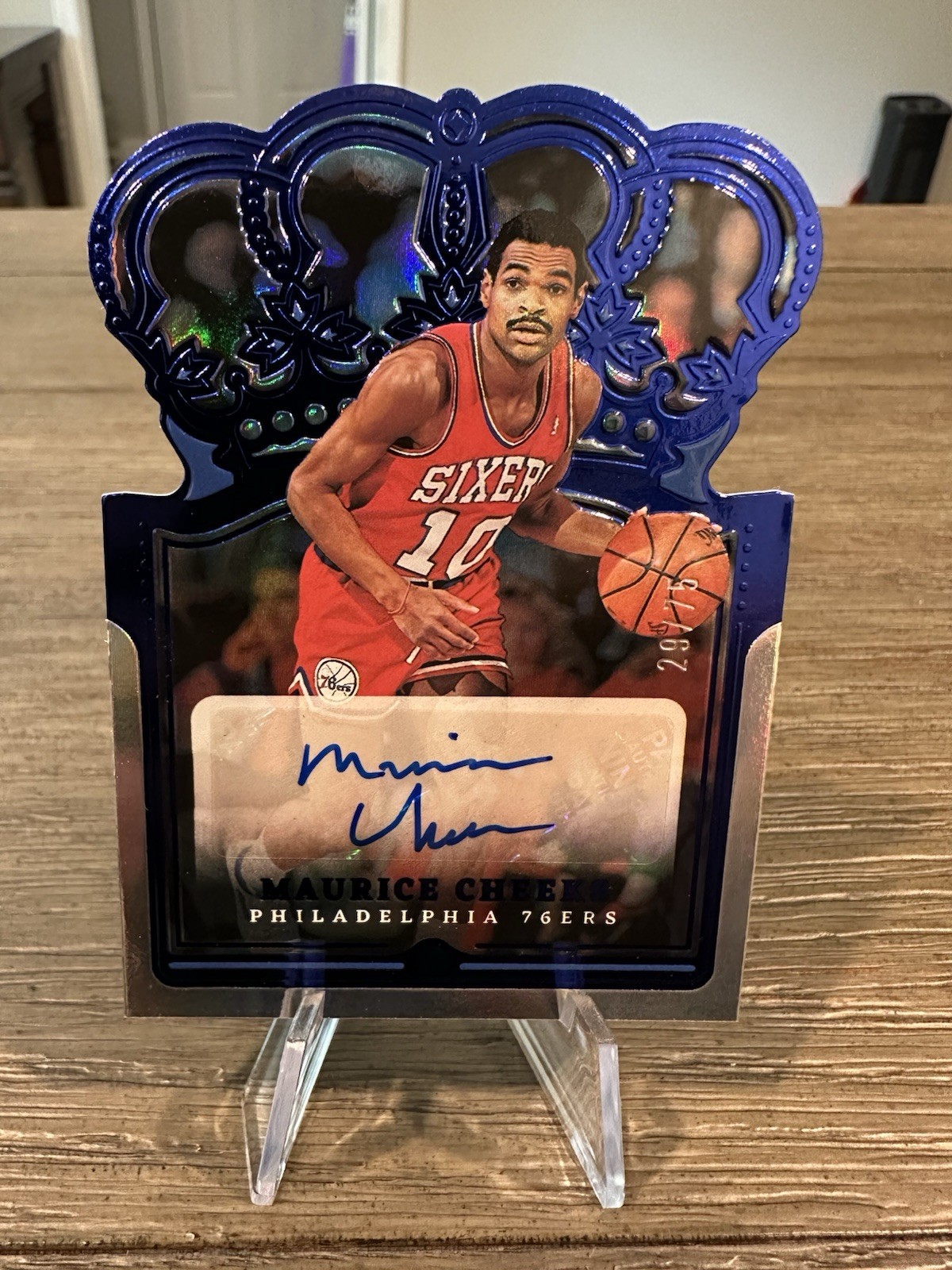 2021-22 Crown Royale Blue Auto #CA-MCH Maurice Cheeks /75