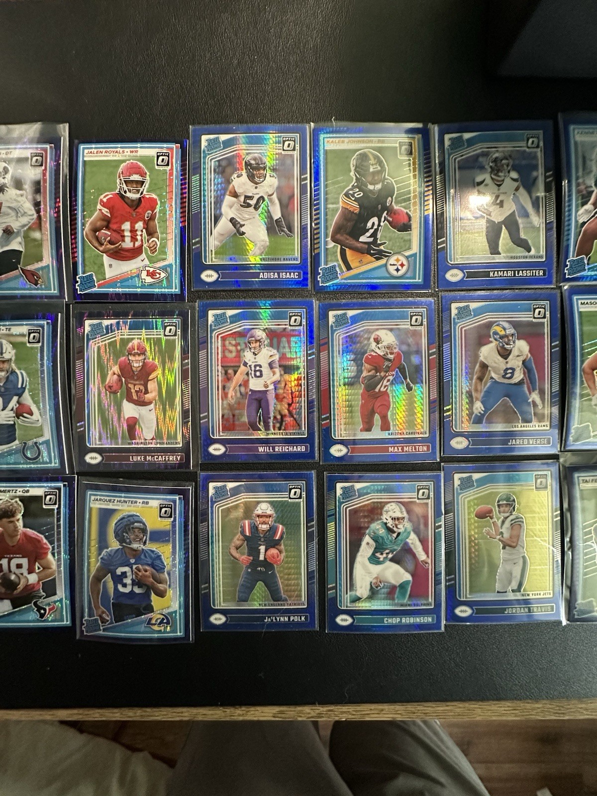 (24) 2024 Donruss Optic NFL Rookie lot -blue , Purple Pink Prisms