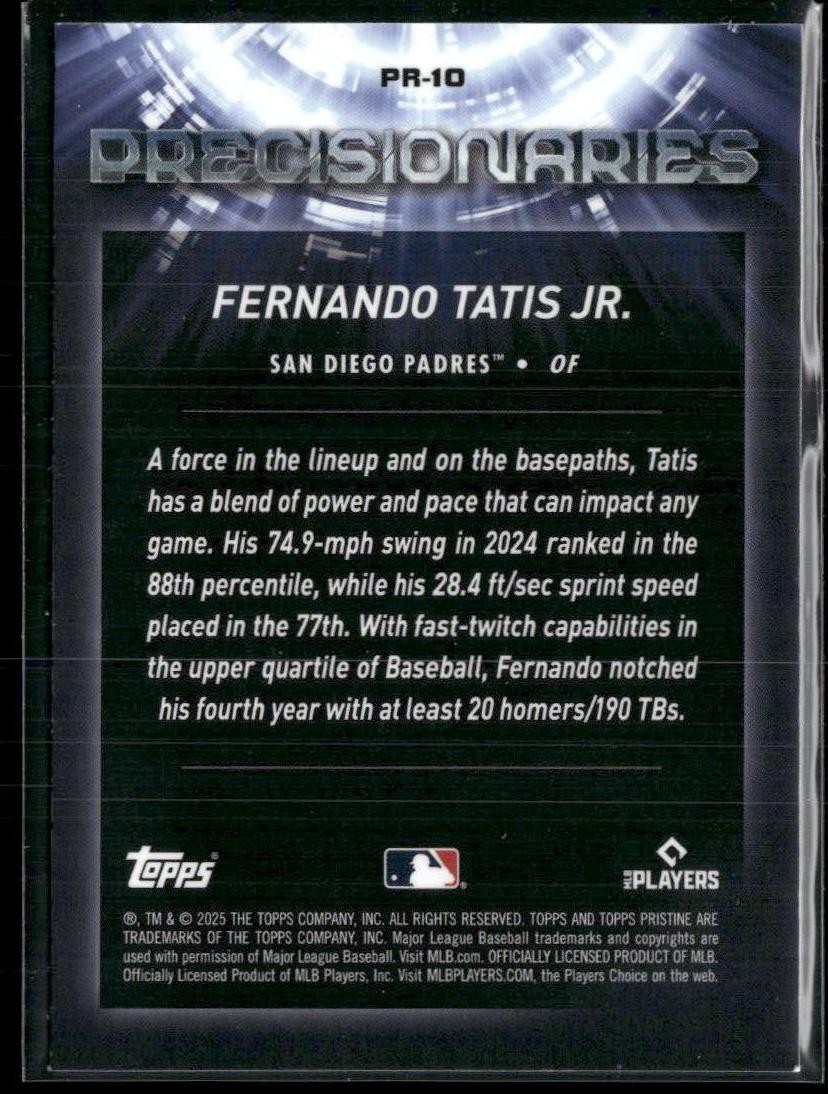 2025 Topps Pristine #PR-10 Fernando Tatis Jr. Precisionaries